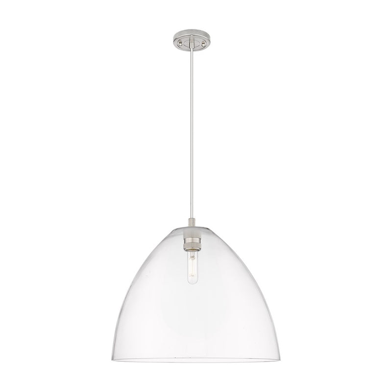 Innovations Crown Point 1Lt 16" Bristol Cord Pendant, SN/CL - 434-1P-SN-GBD-162