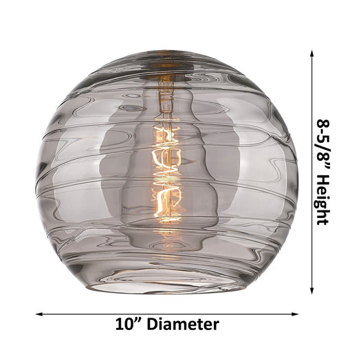 Innovations CP 1Lt 10" Athens DS Stem Pendant, Brushed Brass/SDS