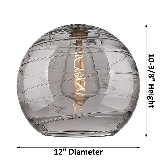 Innovations CP 1Lt 12" Athens DS Stem Pendant, Brushed Brass/SDS