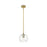 Innovations Crown Point 1Lt 6" Athens Stem Pendant, BB/Clear - 434-1S-BB-G122-6