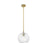 Innovations Crown Point 1Lt 8" Athens Stem Pendant, BB/Clear - 434-1S-BB-G122-8
