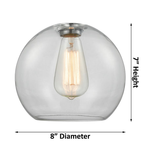 Innovations Crown Point 1Lt 8" Athens Stem Pendant, Brushed Brass/Clear