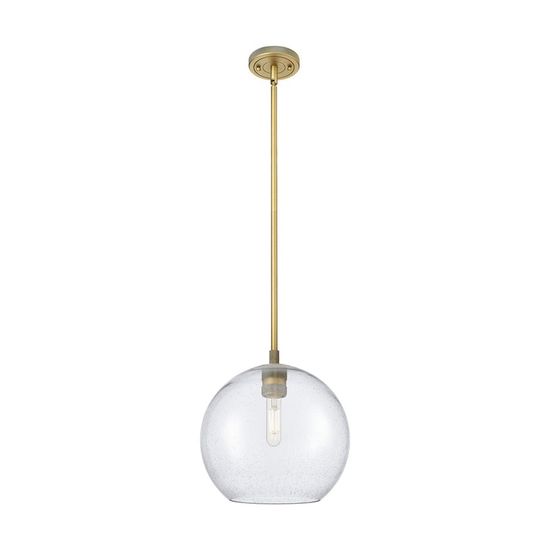 Innovations Crown Point 1Lt 10" Athens Stem Pendant, BB/Seed - 434-1S-BB-G124-10