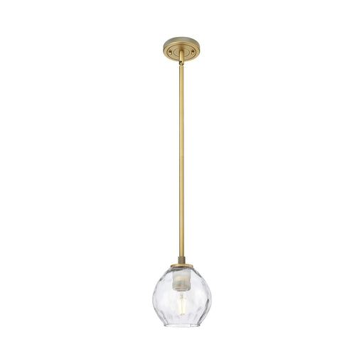 Innovations Waverly 6.25in 1-Light Pendant | Industrial Brushed Brass and Clear Glass | Kitchen Island & Dining Room | Model 434-1S-BB-G362