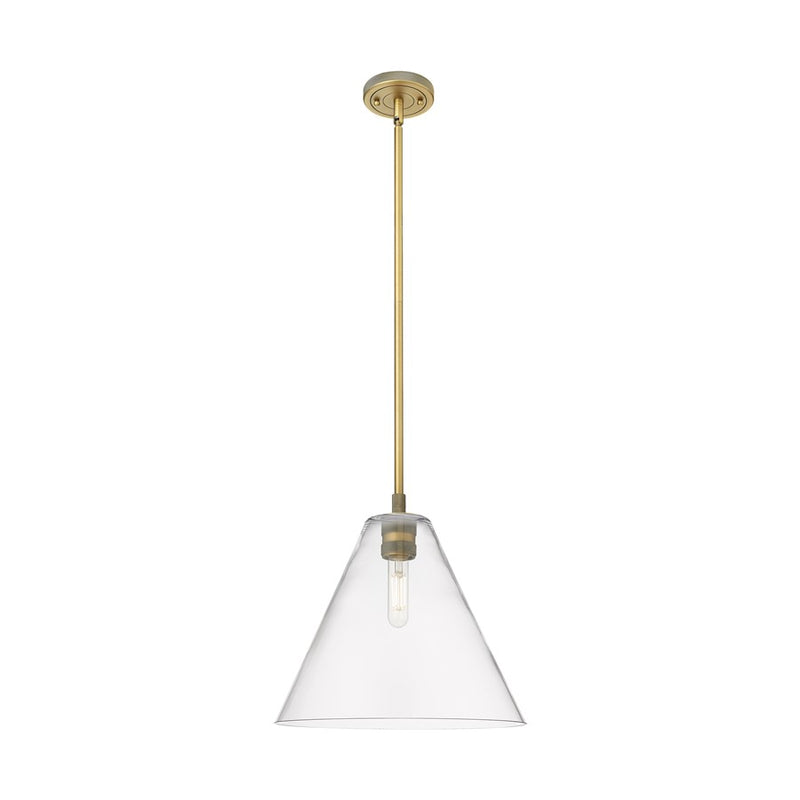 Innovations CP 1Lt 12" Berkshire Stem Pendant, BB/CL - 434-1S-BB-GBC-122