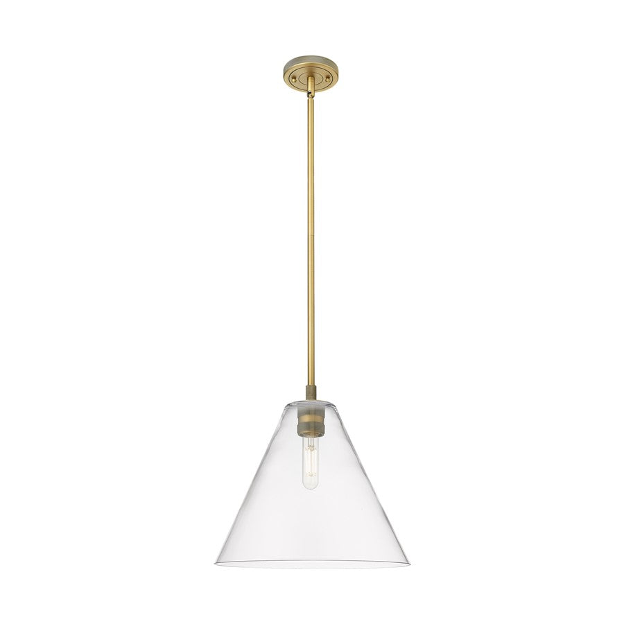 Innovations CP 1Lt 12" Berkshire Stem Pendant, BB/CL - 434-1S-BB-GBC-122