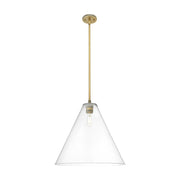 Innovations CP 1Lt 16" Berkshire Stem Pendant, BB/CL - 434-1S-BB-GBC-162