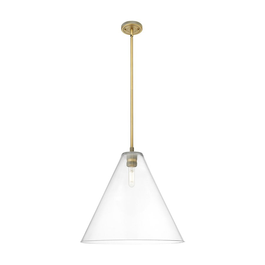 Innovations CP 1Lt 16" Berkshire Stem Pendant, BB/CL - 434-1S-BB-GBC-162