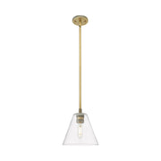 Innovations Crown Point 1Lt 8" Berkshire Stem Pendant, BB/CL - 434-1S-BB-GBC-82