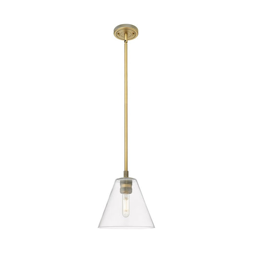 Innovations Crown Point 1Lt 8" Berkshire Stem Pendant, BB/CL - 434-1S-BB-GBC-82