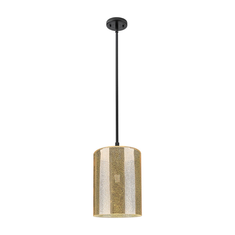 Innovations Cobbleskill 9in 1-Light Pendant | Industrial Matte Black and Mercury Glass | Kitchen Island & Dining Room | Model 434-1S-BK-G116-L