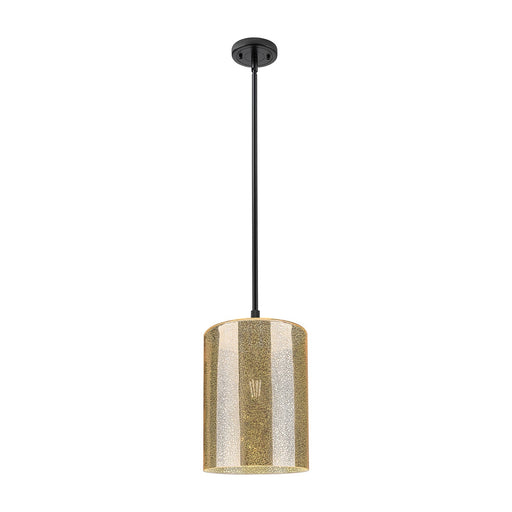 Innovations Cobbleskill 9in 1-Light Pendant | Industrial Matte Black and Mercury Glass | Kitchen Island & Dining Room | Model 434-1S-BK-G116-L