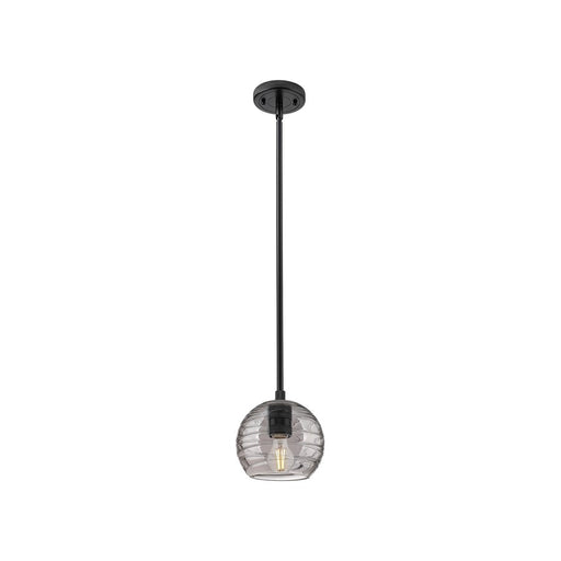 Innovations CP 1Lt 6" Athens DS Stem Pendant, BK/SDS - 434-1S-BK-G1213-6SM