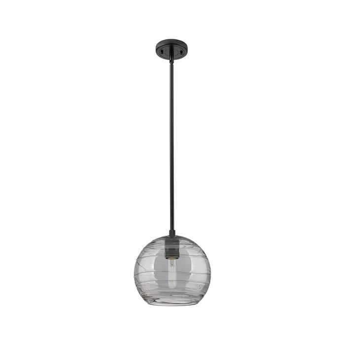 Innovations CP 1Lt 8" Athens DS Stem Pendant, BK/SDS - 434-1S-BK-G1213-8SM