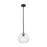 Innovations Crown Point 1Lt 8" Athens Stem Pendant, BK/Clear - 434-1S-BK-G122-8