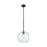 Innovations Crown Point 1Lt 10" Athens Stem Pendant, BK/Seed - 434-1S-BK-G124-10