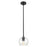 Innovations Crown Point 6" Athens Stem Pendant, Black/Seedy - 434-1S-BK-G124-6