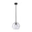 Innovations Crown Point 1Lt 8" Athens Stem Pendant, BK/Seed - 434-1S-BK-G124-8