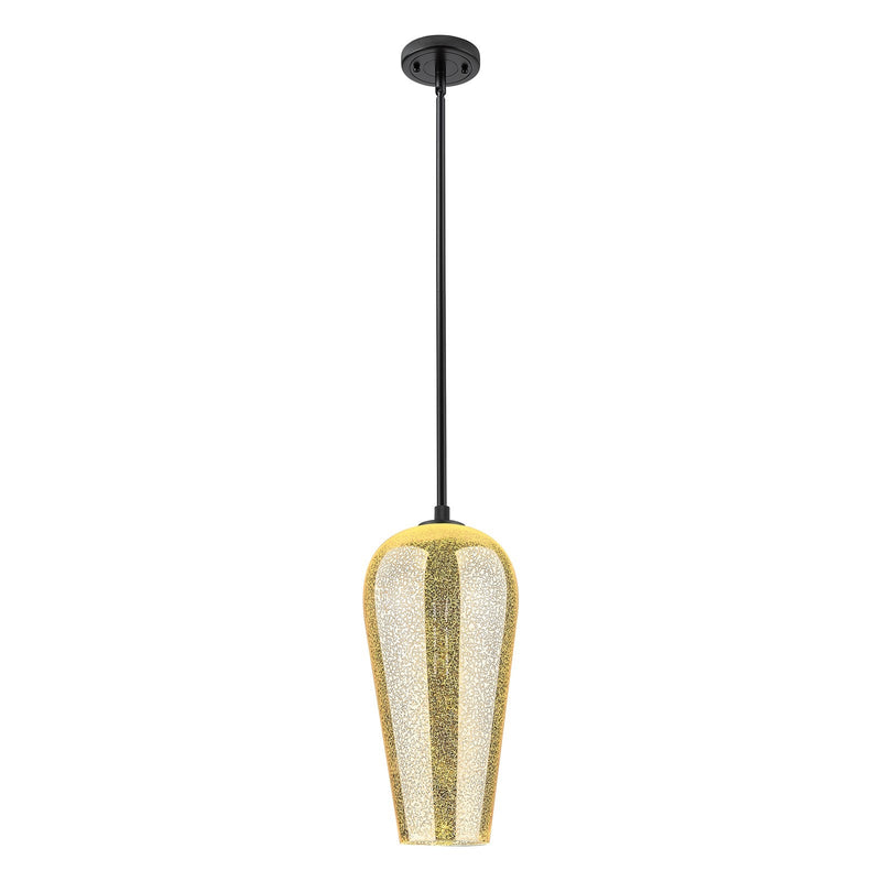 Innovations Chelsea 8in 1-Light Pendant | Industrial Matte Black and Mercury Glass | Kitchen Island & Dining Room | Model 434-1S-BK-G456-8ME