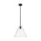 Innovations CP 1Lt 12" Berkshire Stem Pendant, BK/CL - 434-1S-BK-GBC-122