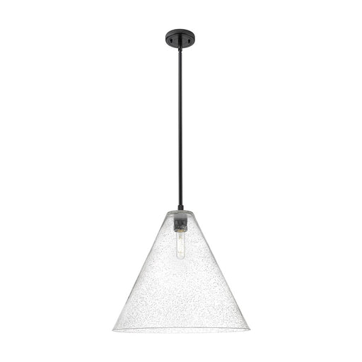 Innovations CP 1Lt 16" Berkshire Stem Pendant, BK/SD - 434-1S-BK-GBC-164