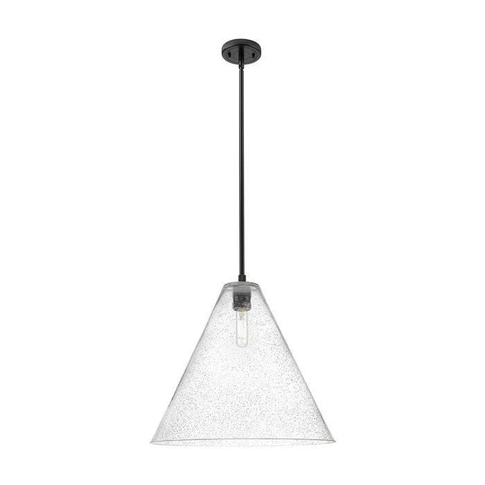 Innovations CP 1Lt 16" Berkshire Stem Pendant, BK/SD - 434-1S-BK-GBC-164