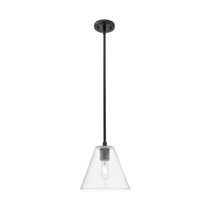 Innovations Crown Point 1Lt 8" Berkshire Stem Pendant, BK/CL - 434-1S-BK-GBC-82
