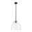 Innovations Crown Point 1Lt 12" Bristol Stem Pendant, BK/CL - 434-1S-BK-GBD-122