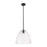Innovations Crown Point 1Lt 12" Bristol Stem Pendant, BK/SD - 434-1S-BK-GBD-124