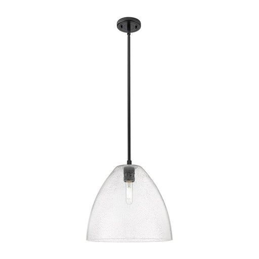 Innovations Crown Point 1Lt 12" Bristol Stem Pendant, BK/SD - 434-1S-BK-GBD-124