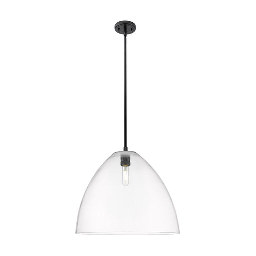 Innovations Crown Point 1Lt 16" Bristol Stem Pendant, BK/CL - 434-1S-BK-GBD-162