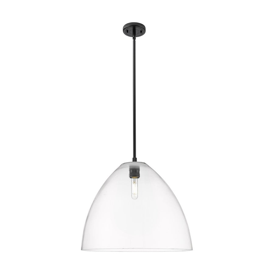Innovations Crown Point 1Lt 16" Bristol Stem Pendant, BK/CL - 434-1S-BK-GBD-162