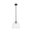 Innovations Crown Point 1Lt 9" Bristol Stem Pendant, BK/Seed - 434-1S-BK-GBD-94