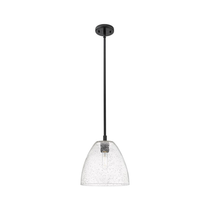 Innovations Crown Point 1Lt 9" Bristol Stem Pendant, BK/Seed - 434-1S-BK-GBD-94