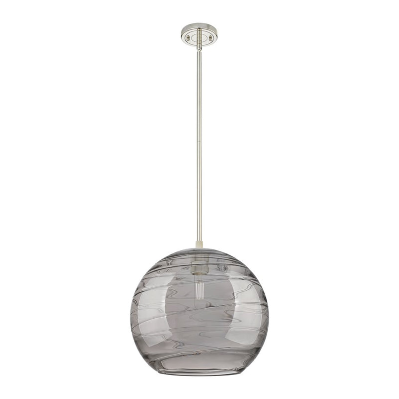 Innovations CP 1Lt 12" Athens DS Stem Pendant, PN/SDS - 434-1S-PN-G1213-12SM