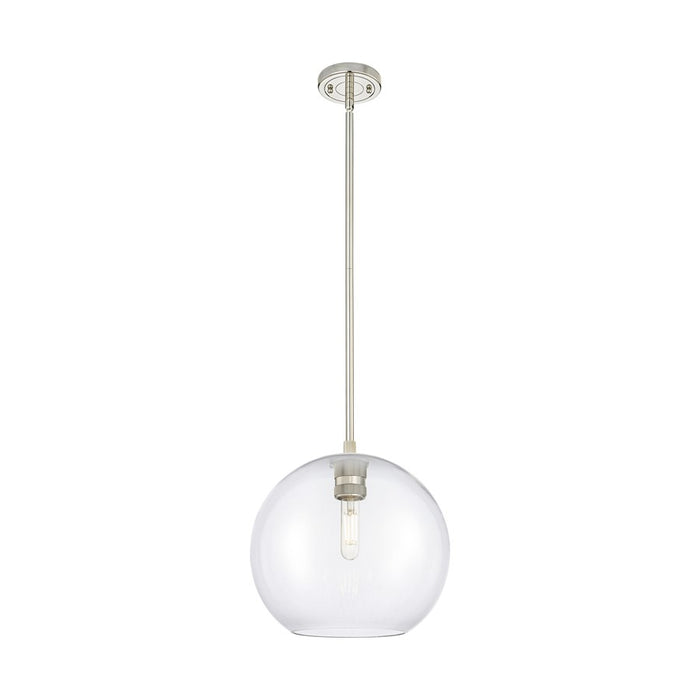 Innovations Crown Point 1Lt 10" Athens Stem Pendant, PN/CL - 434-1S-PN-G122-10