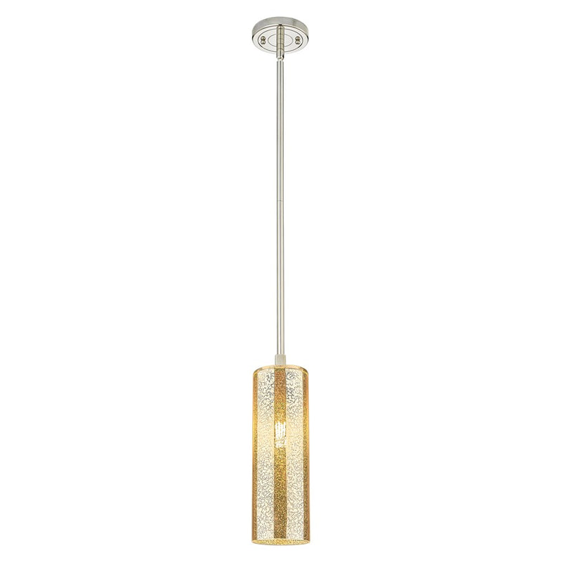 Innovations Crown Point 12" Stem Pendant, PN/Merc - 434-1S-PN-G434-12ME