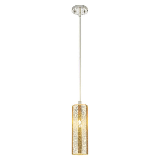 Innovations Crown Point 12" Stem Pendant, PN/Merc - 434-1S-PN-G434-12ME
