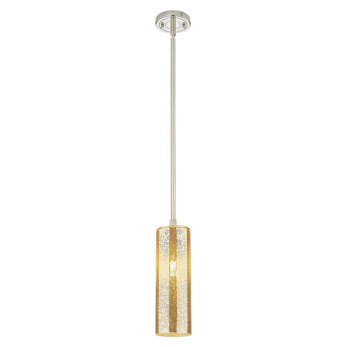 Innovations Crown Point 12" Stem Pendant, PN/Merc - 434-1S-PN-G434-12ME