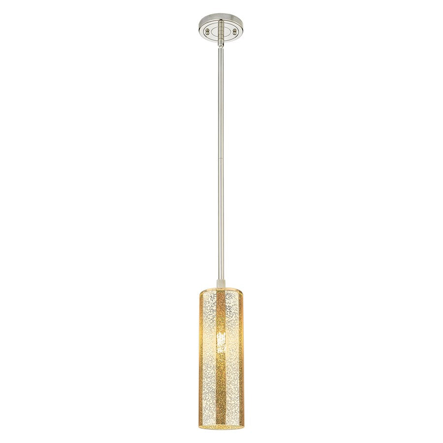 Innovations Crown Point 12" Stem Pendant, PN/Merc - 434-1S-PN-G434-12ME