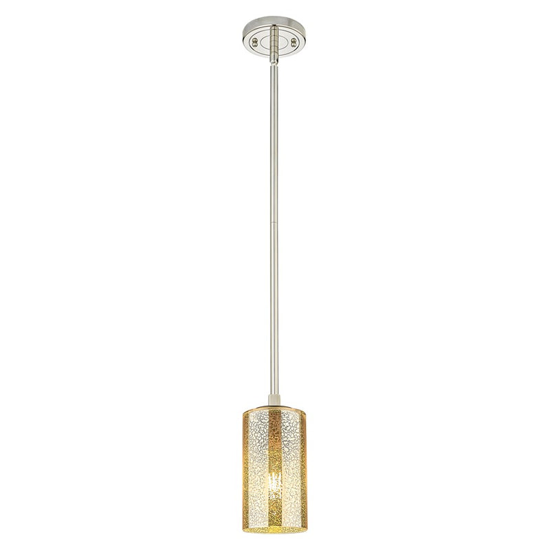 Innovations Crown Point 7" Stem Pendant, PN/Merc - 434-1S-PN-G434-7ME