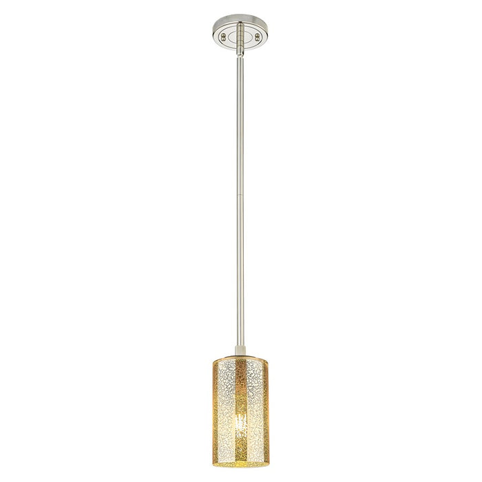 Innovations Crown Point 7" Stem Pendant, PN/Merc - 434-1S-PN-G434-7ME