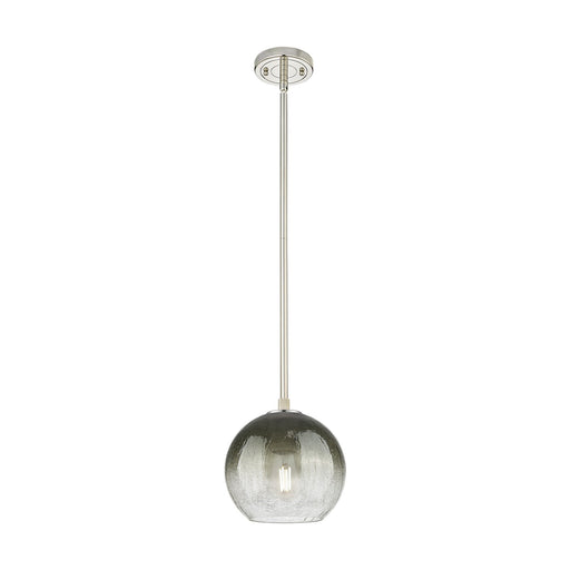 Innovations Brookhaven Globe 7.8in 1-Light Pendant | Industrial Polished Nickel and Slate Glass | Kitchen Island & Dining | Model 434-1S-PN-G483-8SL