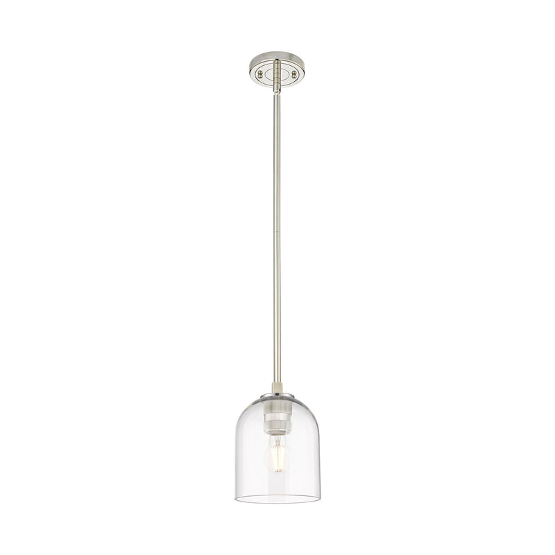 Innovations Bella 6in 1-Light Pendant | Industrial Polished Nickel and Clear Glass | Kitchen Island & Dining Room | Model 434-1S-PN-G558-6CL
