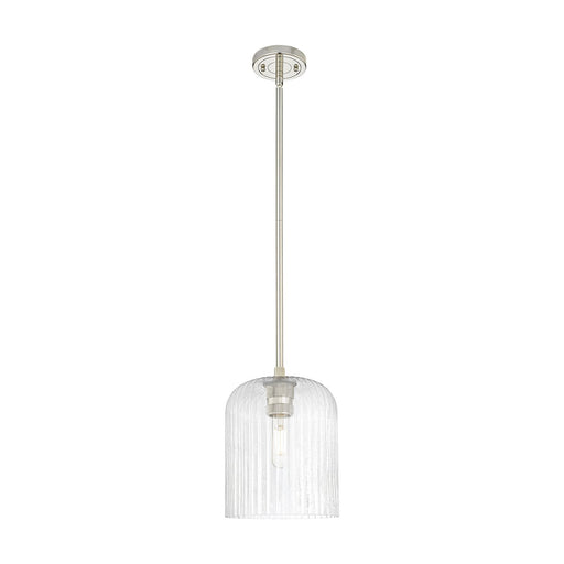 Innovations Crown Point 8in 1-Light Pendant | Industrial Polished Nickel and Seedy Glass | Kitchen Island & Dining Room | Model 434-1S-PN-G559-8SDY