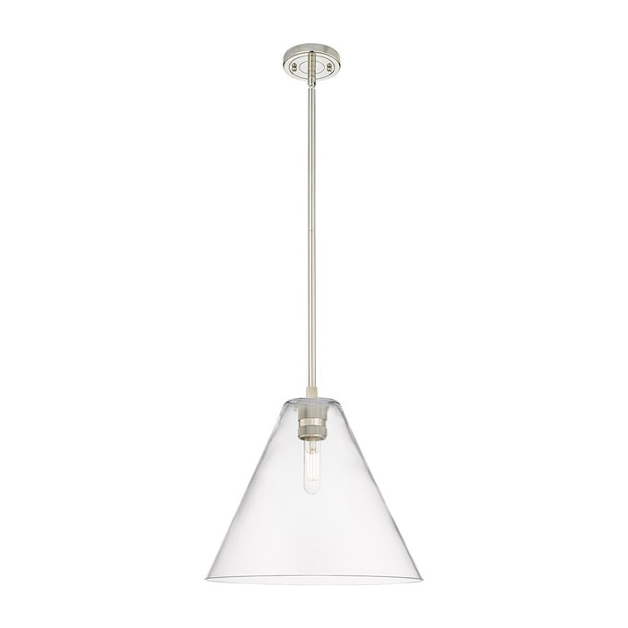 Innovations CP 1Lt 12" Berkshire Stem Pendant, PN/CL - 434-1S-PN-GBC-122