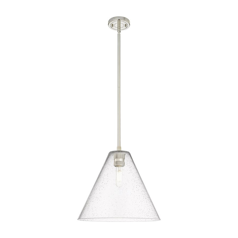 Innovations CP 1Lt 12" Berkshire Stem Pendant, PN/SD - 434-1S-PN-GBC-124