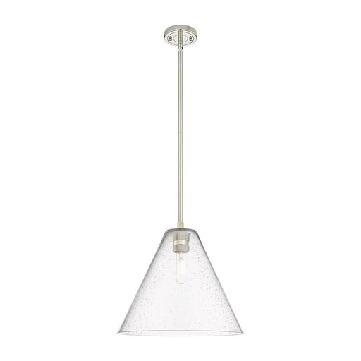 Innovations CP 1Lt 12" Berkshire Stem Pendant, PN/SD - 434-1S-PN-GBC-124