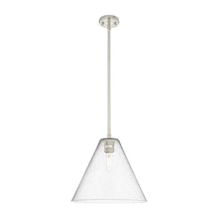 Innovations CP 1Lt 12" Berkshire Stem Pendant, PN/SD - 434-1S-PN-GBC-124