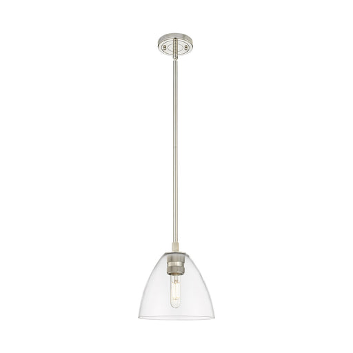 Innovations Bristol 7.5in 1-Light Pendant | Polished Nickel and Clear Glass | Kitchen Island & Dining Room | Model 434-1S-PN-GBD-752